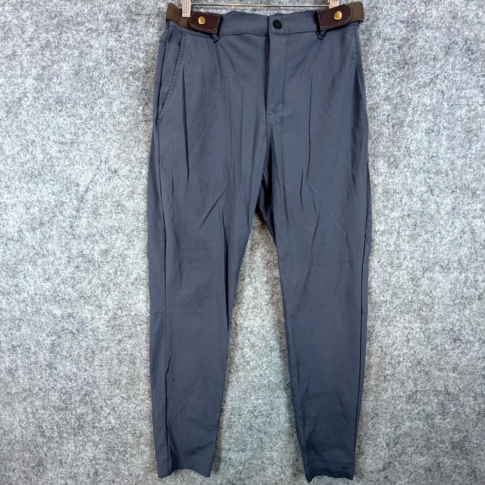 Cuts Clothing AO Jogger Pants Mens Medium Blue Tapered Fit Mid Rise Belted Waist